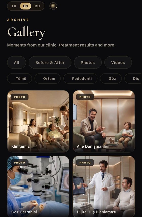 LUMENIAAI klinik uygulaması — galeri ekranı